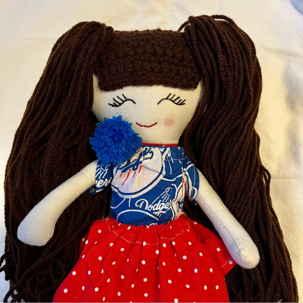 Handmade Los Angeles Dodgers cloth/rag doll RARE FIND